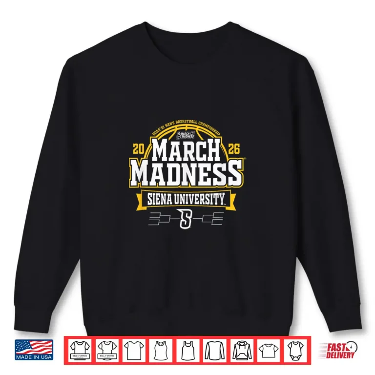 Sweatshirt Siena Saints March Madness 2026 Mens Basketball Green Shirt