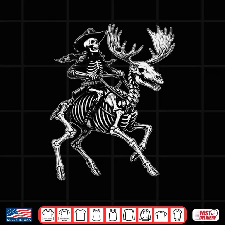 Design Rustic Skeleton Cowboy Moose Goth Style Western Gothic Shirt