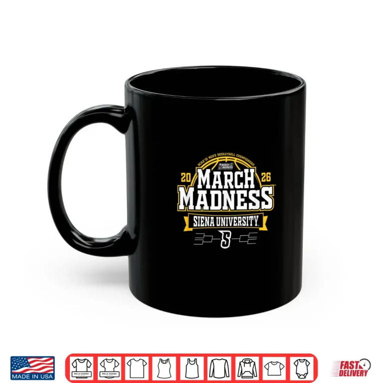 Mug Siena Saints March Madness 2026 Mens Basketball Green Shirt