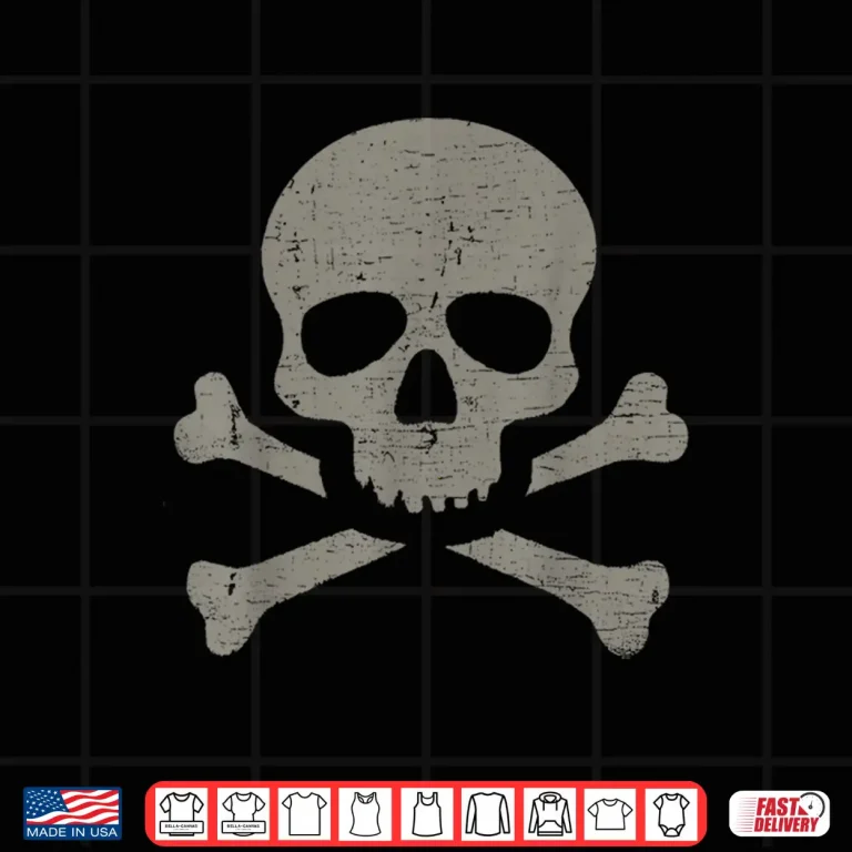 Design Skull and Crossbones Vintage Gothic Pirate Design Shirt