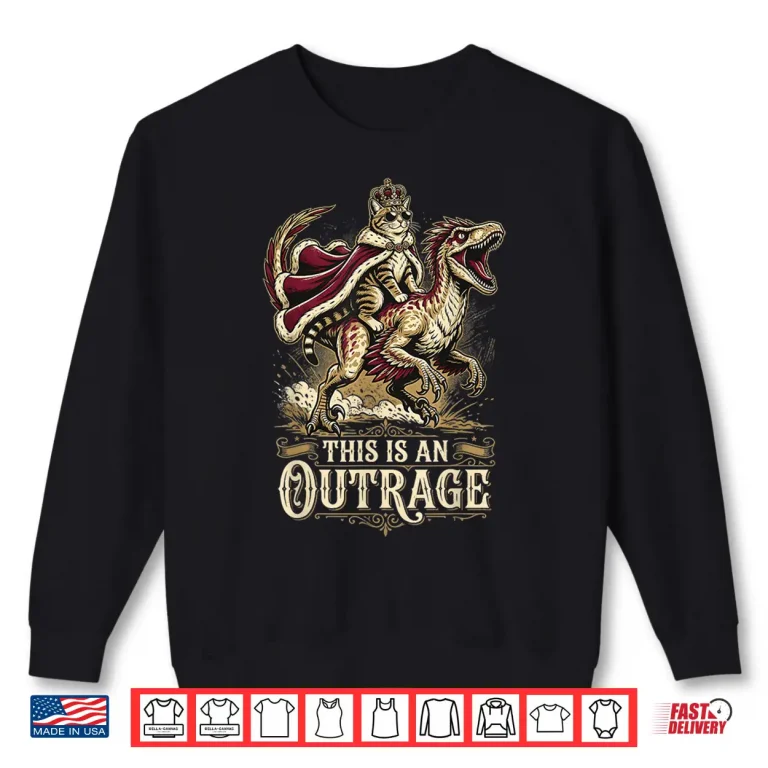 Sweatshirt This is an Outrage Donut Funny Princess Cat Meme Shirt