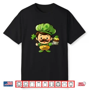 Baker St Patrick Day Lucky Irish Shamrock Baking Bakery Shirt