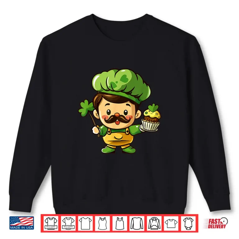Sweatshirt Baker St Patrick Day Lucky Irish Shamrock Baking Bakery Shirt