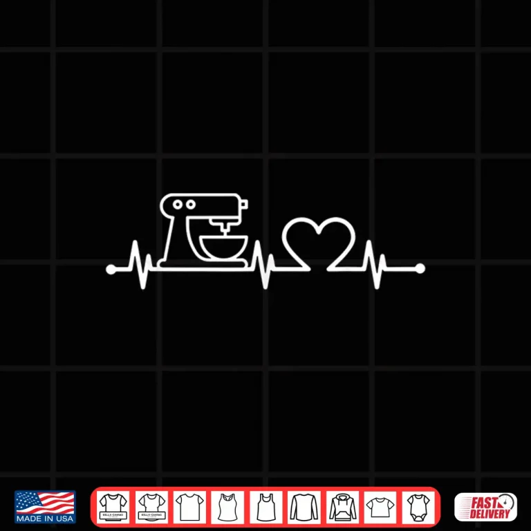 Design Baking Heartbeat Shirt Bakery Pastry Baker Baking Lover Gift Shirt
