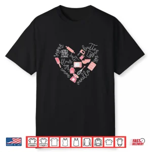 Love Baking Tools For Bakers Gift Women Cute Pink Shirt