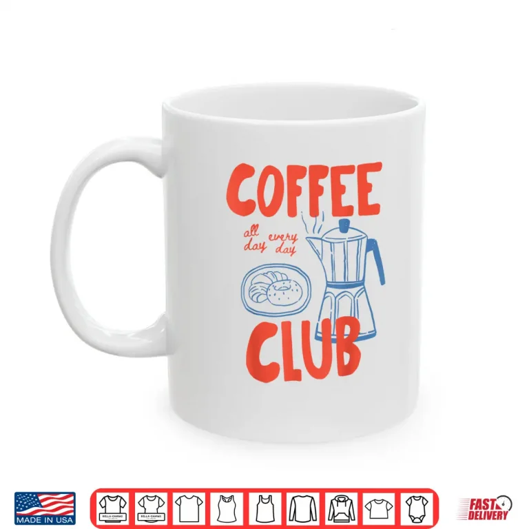 Mug Coffee Club Retro Coffee Graphic For Coffee Lover Men Women Shirt