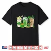 Coffee Cup Iced Latte Irish Shamrock Clover St Patricks Day Shirt