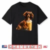 Funny Dachshund Drinking Iced Coffee Lover Humor Shirt