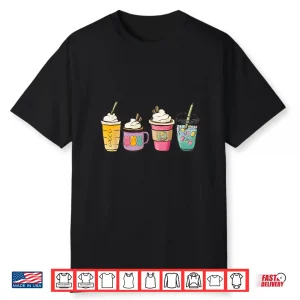 Coffee Lover Easter Coffee Bunny Latte Hello Spring Costume Shirt