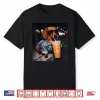 Cool Dachshund Drinking Iced Coffee Lover Humor Shirt