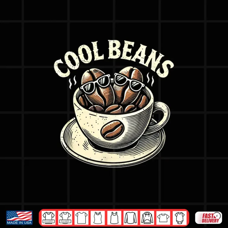 Design Cool Beans Coffee Caffeine Lover Retro Graphic Novelty Shirt