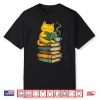 Kawaii Cats Lover Coffee Books Teacher Librarian Cat Shirt