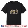 Peace Love Coffee Lovers Leopard Funny Coffee Shirt