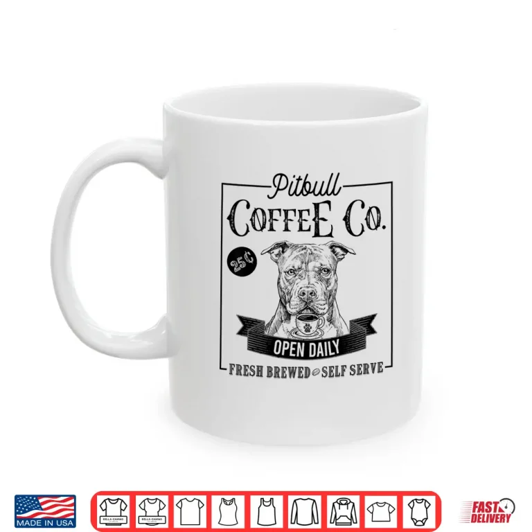 Mug Retro Pit Bull Coffee Funny Dog Pittie Mom Coffee Lover Shirt