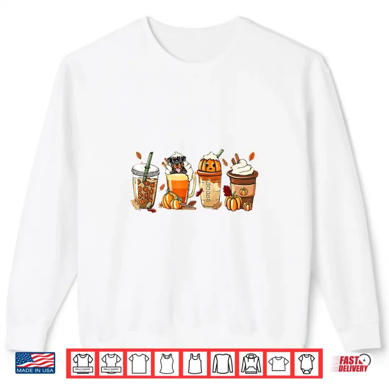 Sweatshirt Rottweiler Lover Pumpkin Spice Fall Coffee Thanksgiving Shirt