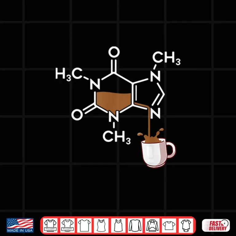 Design Caffeine Molecule Coffee Lover Chemistry Shirt