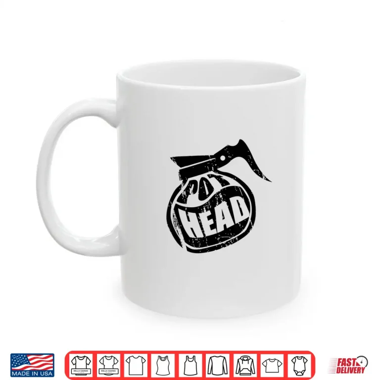 Mug Coffee Pot Head design For Coffee Lovers Shirt