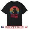 Cute Cat Cute But Feral Coffee Lover Design For Girls Women Shirt