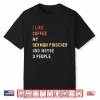 Funny German Pinscher Retro Dog And Coffee Lover Shirt