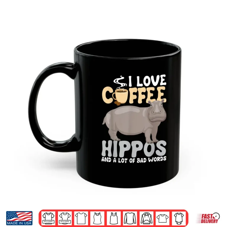 Mug I Love Coffee Hippopotamus Zoo Animal Hippo Lover Wildlife Shirt