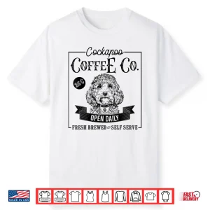Retro Cockapoo Coffee Funny Doodle Dog Mom Coffee Lover Shirt
