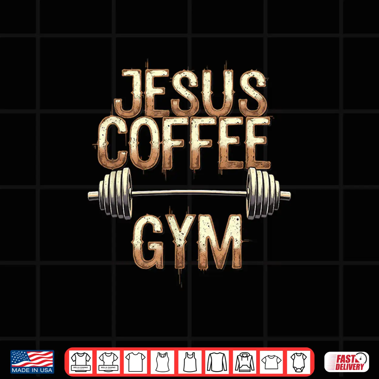 Christian Weightlifting Fitness Jesus Coffee Gym Shirt Christian Weightlifting Fitness Jesus Coffee Gym Shirt