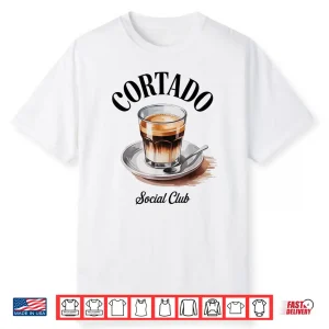Cortado Social Club Coffee Lover Retro Watercolor Shirt