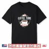Cute Coffee Time Flower Print Coffee Cup Coffee Lover Women Shirt