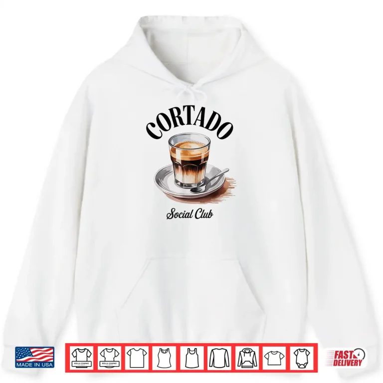 Hoodie Cortado Social Club Coffee Lover Retro Watercolor Shirt
