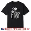 Skeleton Drinking Coffee Lover Funny Halloween Skull Shirt