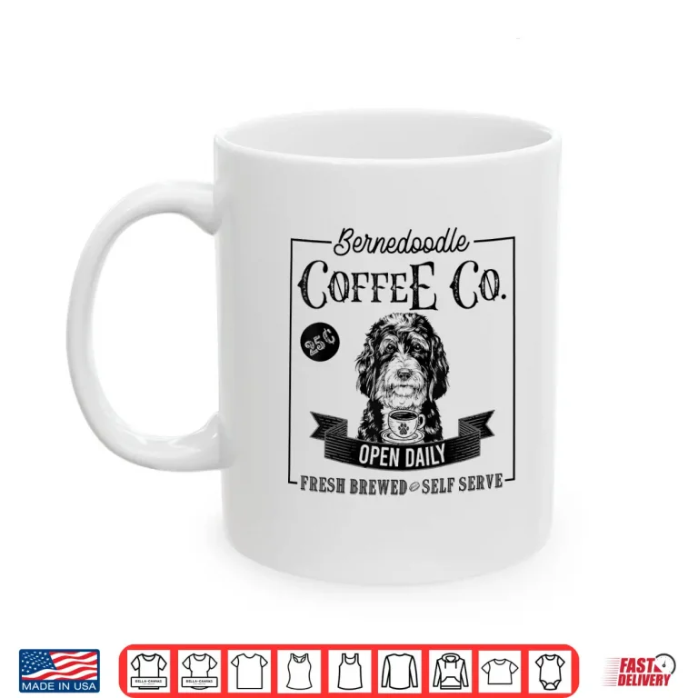 Mug Retro Bernedoodle Coffee Funny Dog Mom Coffee Lover Shirt