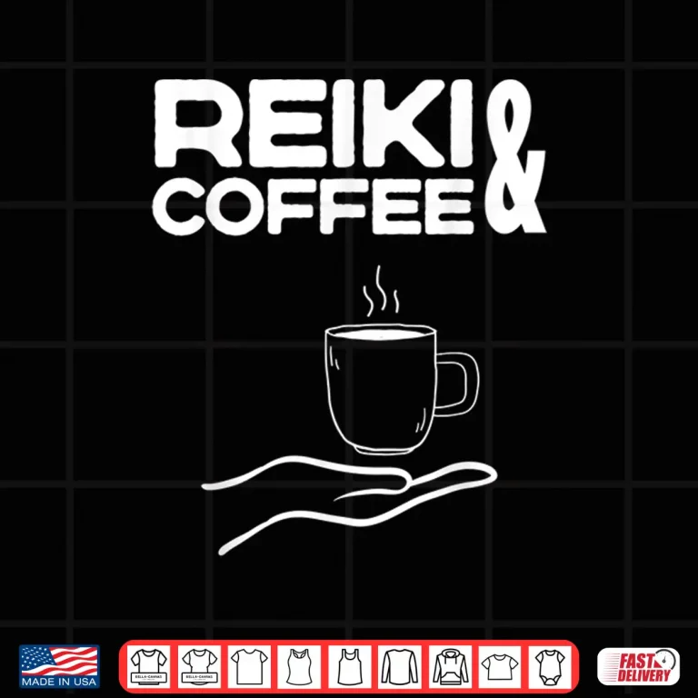 Design Reiki and Coffee Lover Meditation Spiritual Reiki Healer Shirt
