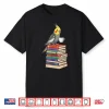 Bookworm Cockatiel Bird Reading Books Drinking Coffee Shirt