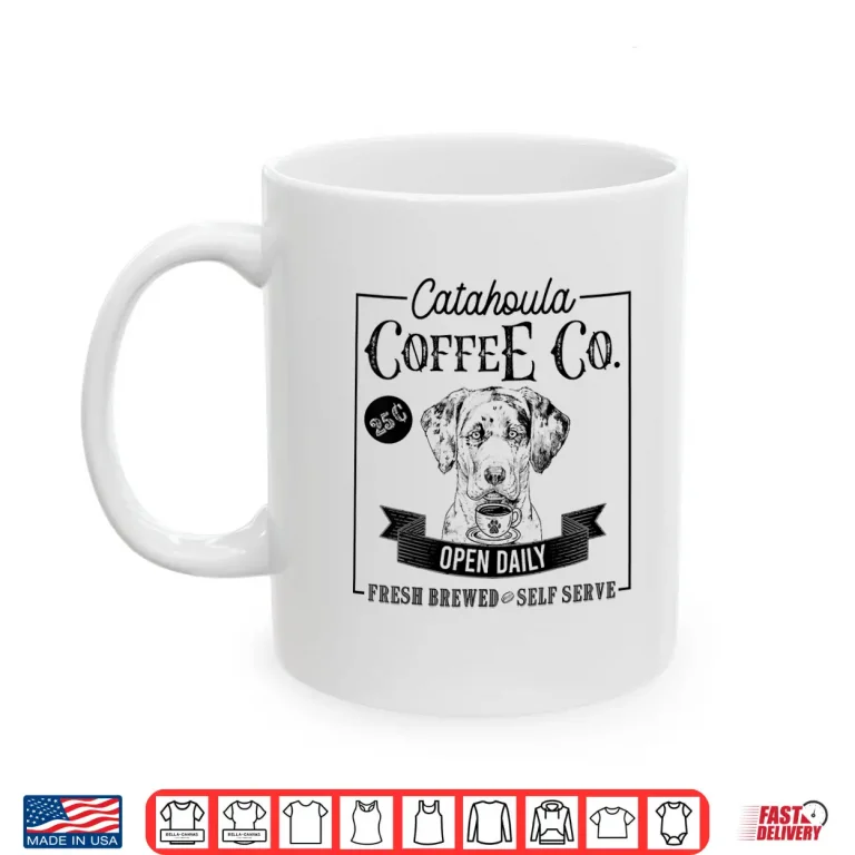 Mug Catahoula Leopard Dog Retro Funny Dog Coffee Lover Shirt