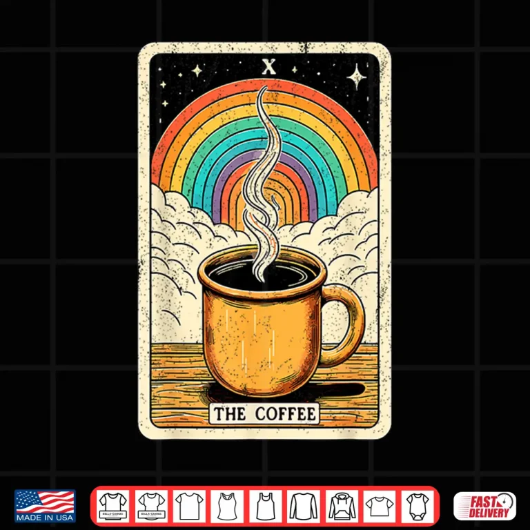 Design Professional Graphic The Coffee Tarot Card Funny Modern Shirt