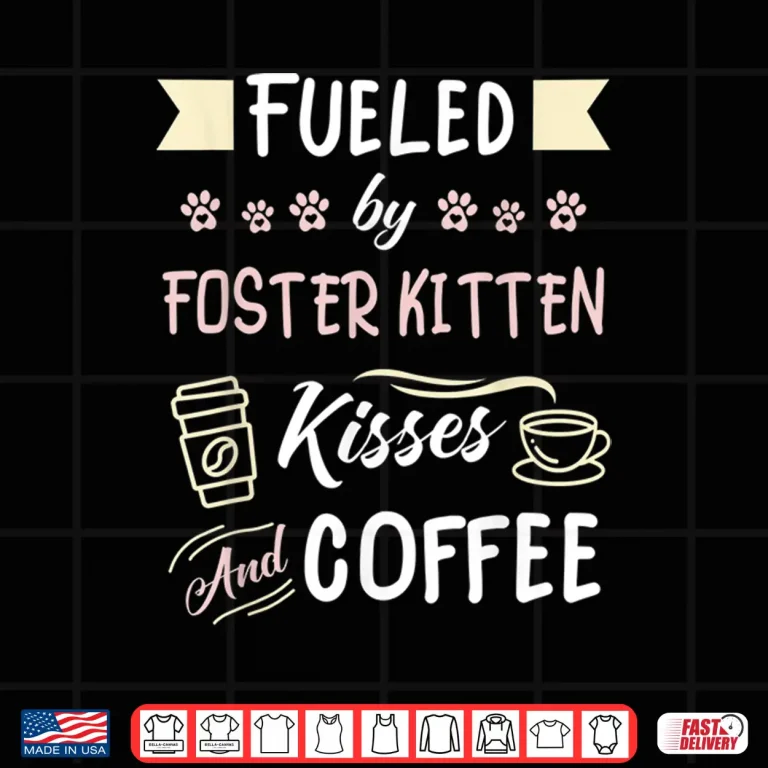 Design Professional Identity Foster Kitten Rescue Mom Coffee Lover Modern Shirt