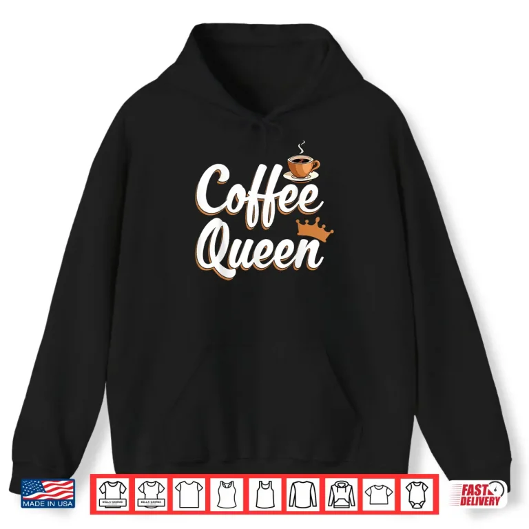 Hoodie Professional Minimalist Coffee Queen Caffeine Humor Modern Shirt