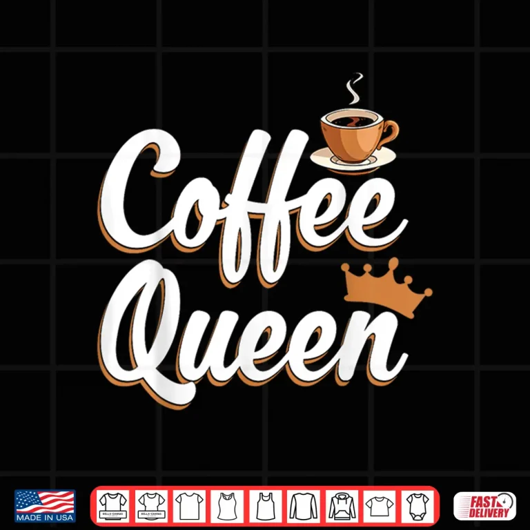 Design Professional Minimalist Coffee Queen Caffeine Humor Modern Shirt