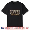 Retro Coffee Weather Cozy Fall Checkered Coffee Lover Shirt
