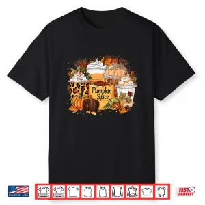 Pumpkin Spice Season Latte Coffee Lover Fall Shirt