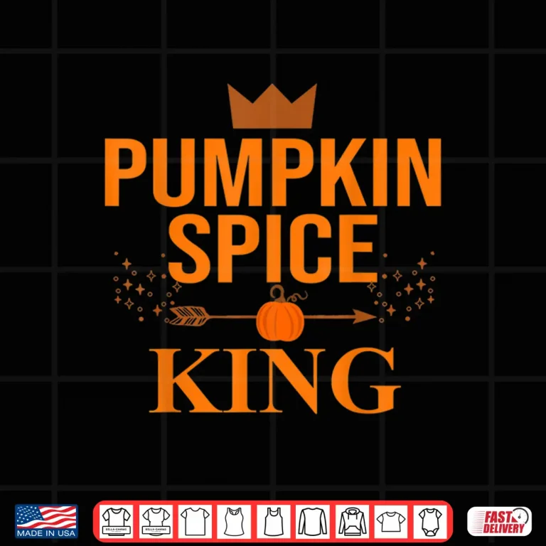 Design Pumpkin Spice King Coffee Lover Halloween Thanksgiving Shirt