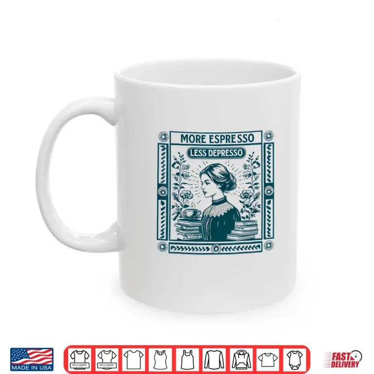 Mug More Espresso Less Depresso Retro Coffee Lover Professional Shirt