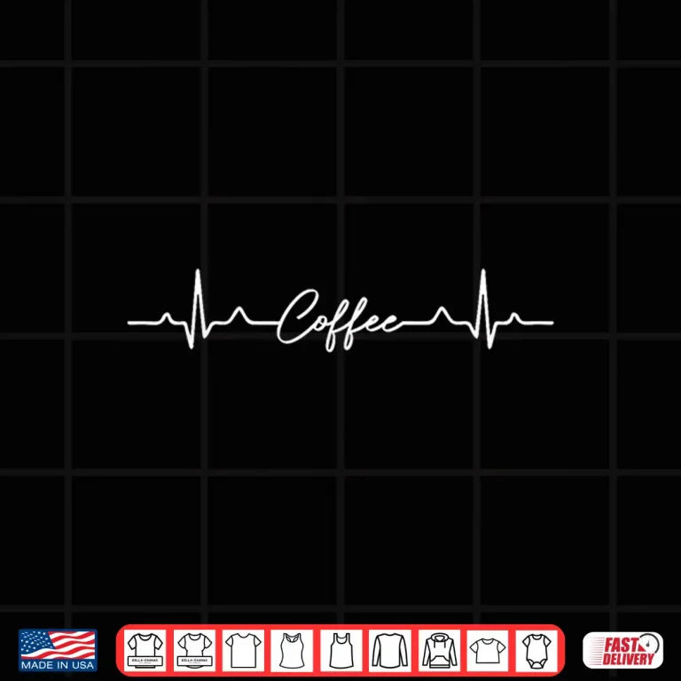 Design Professional Minimalist Coffee Heartbeat Coffee Lover Shirt