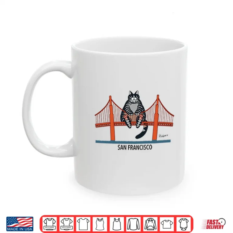 Mug B Kliban Cat San Francisco Golden Gate Shirt