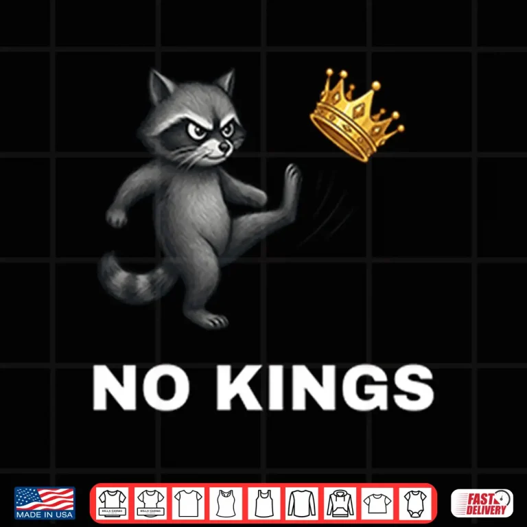 Design Cute Raccoon No Kings In America Shirt