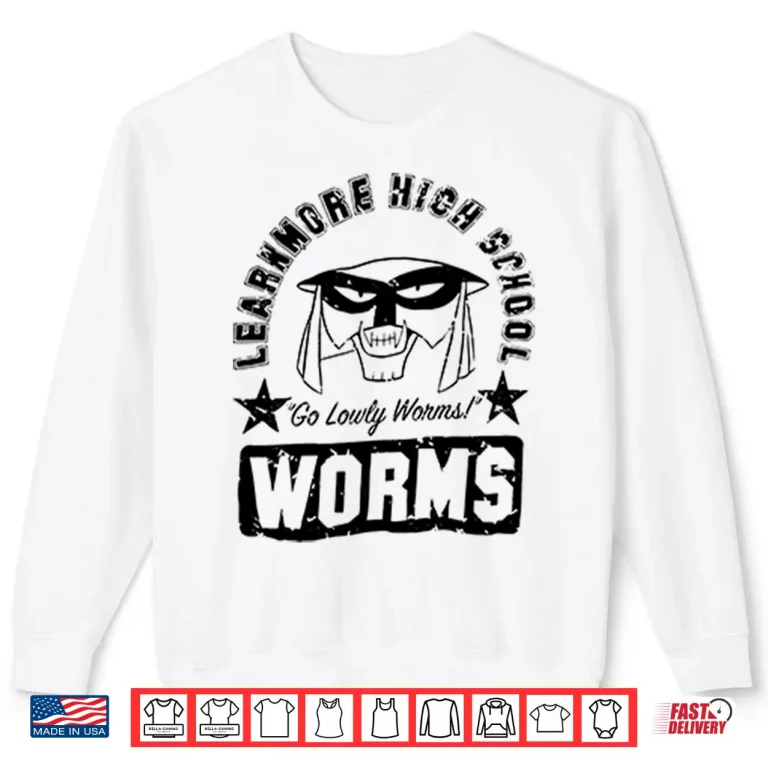 Sweatshirt Worm Mascot School Shirt