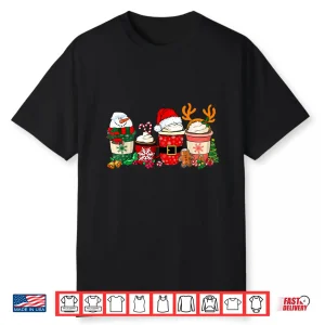 Cute Christmas Coffee Snowman Deer Santa Professional Xmas Shirt