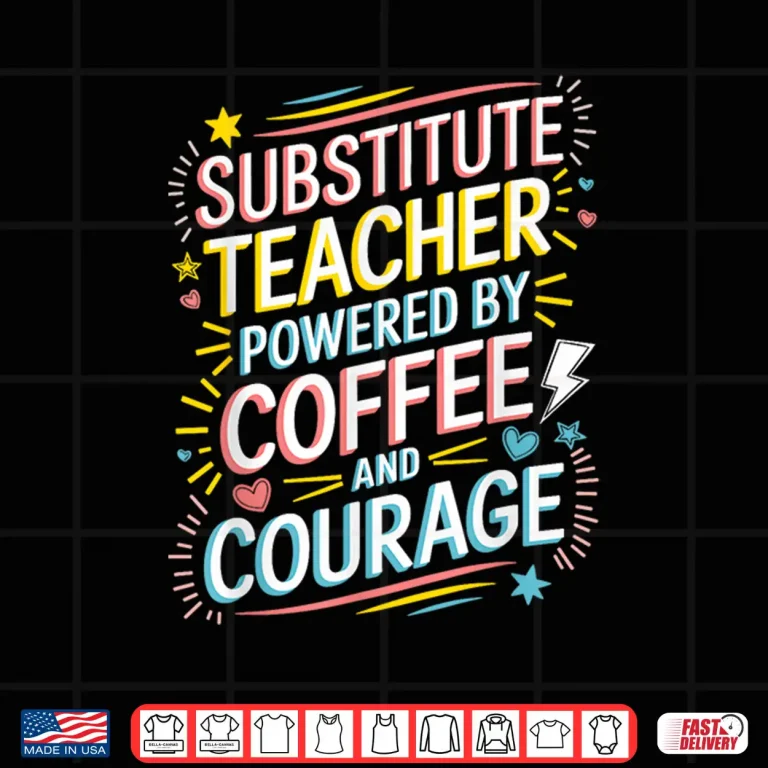 Design Coffee Lover Substitute Teacher Professional Identity Shirt