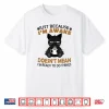 Just Because Im Awake Funny Black Coffee Cat Lover Shirt