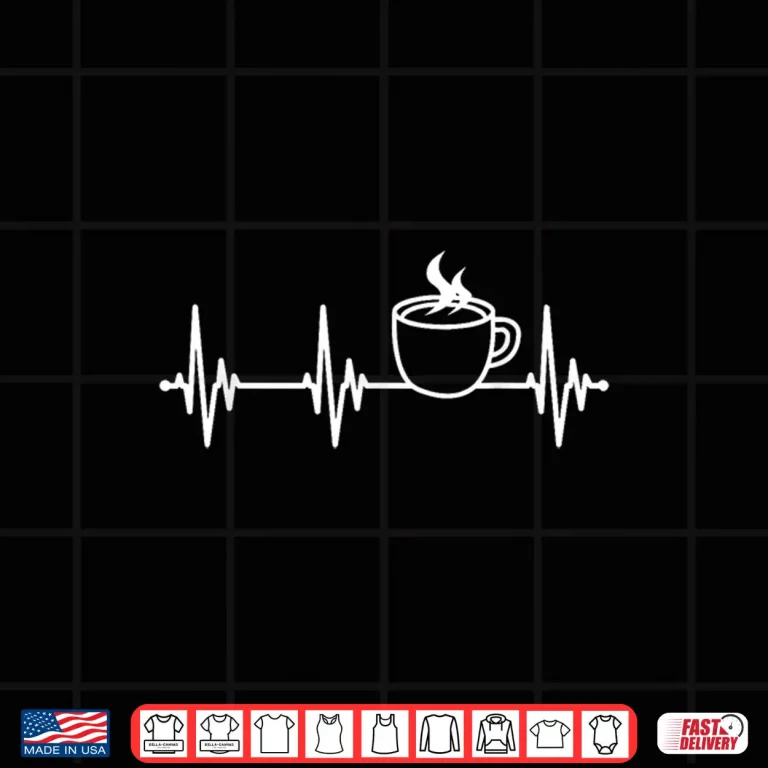 Design Professional Minimalist Coffee Heartbeat Mug Coffee Lover Gift Shirt 1